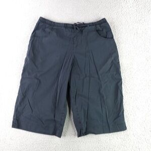 Be Present Yoga Shorts Womens Medium Black Agility Crop Capri Drawstring USA